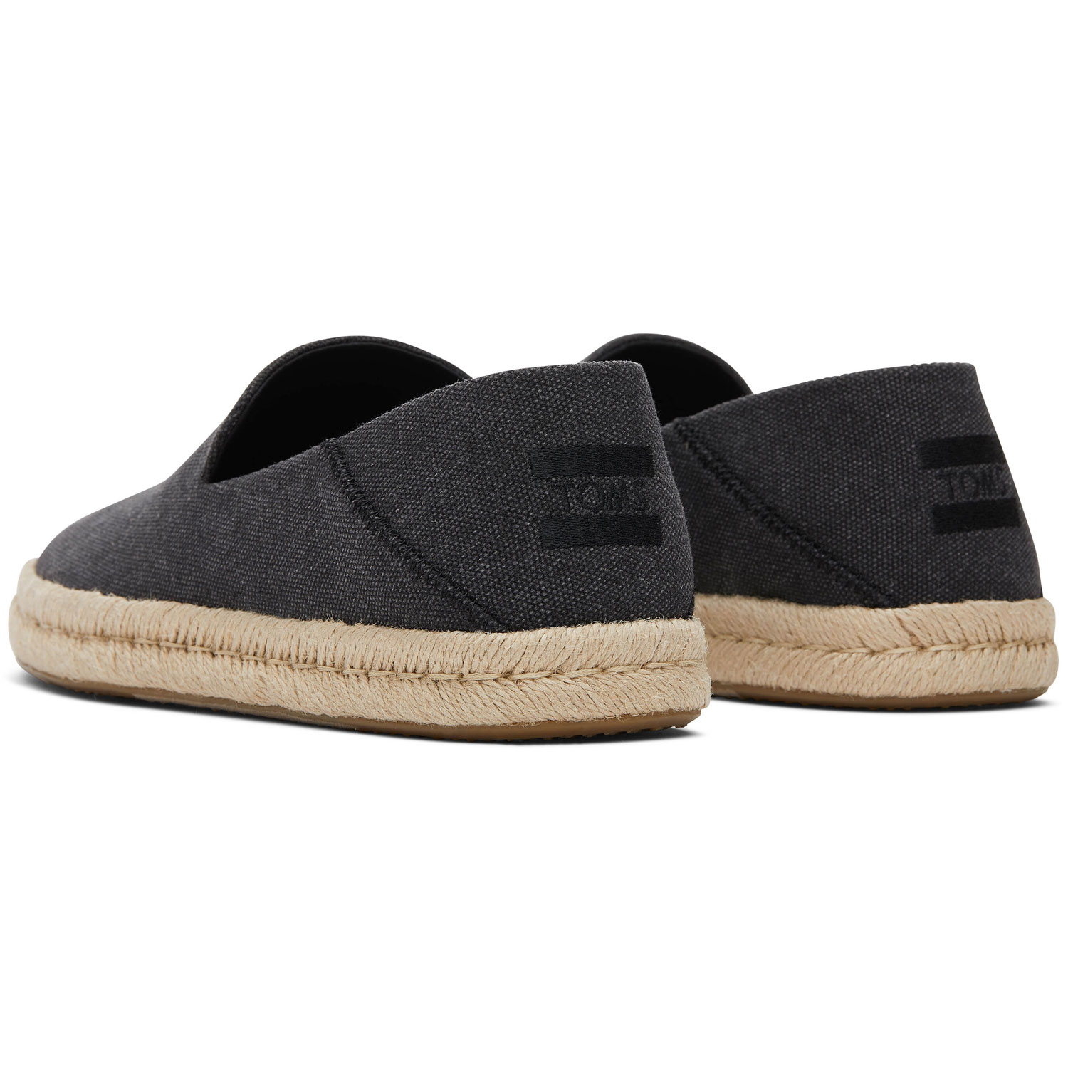 Toms - Santiago Recycled Cotton Canvas Mn - Herren Espadrilles - Schwarz (Black Recycled Cotton) – Bild 6