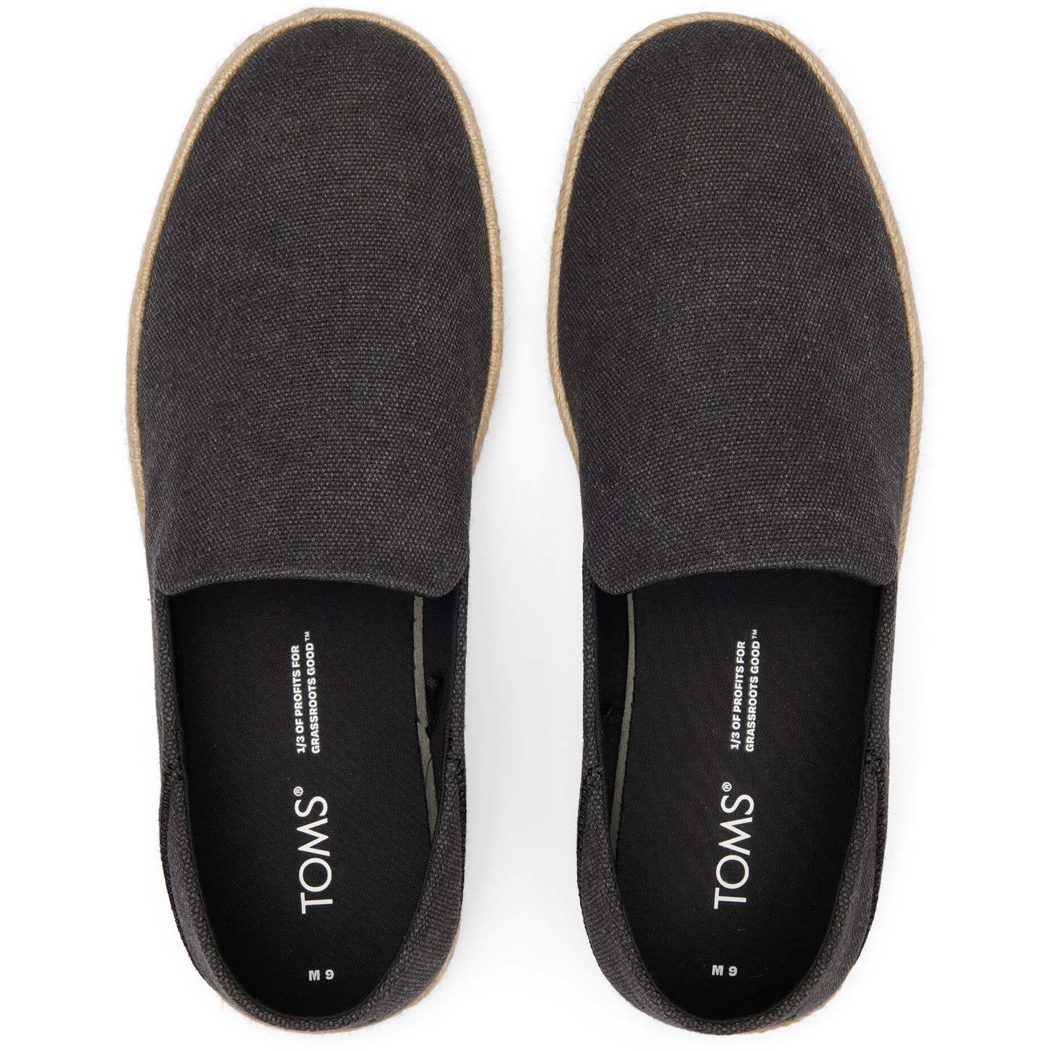 Toms - Santiago Recycled Cotton Canvas Mn - Herren Espadrilles - Schwarz (Black Recycled Cotton) – Bild 4