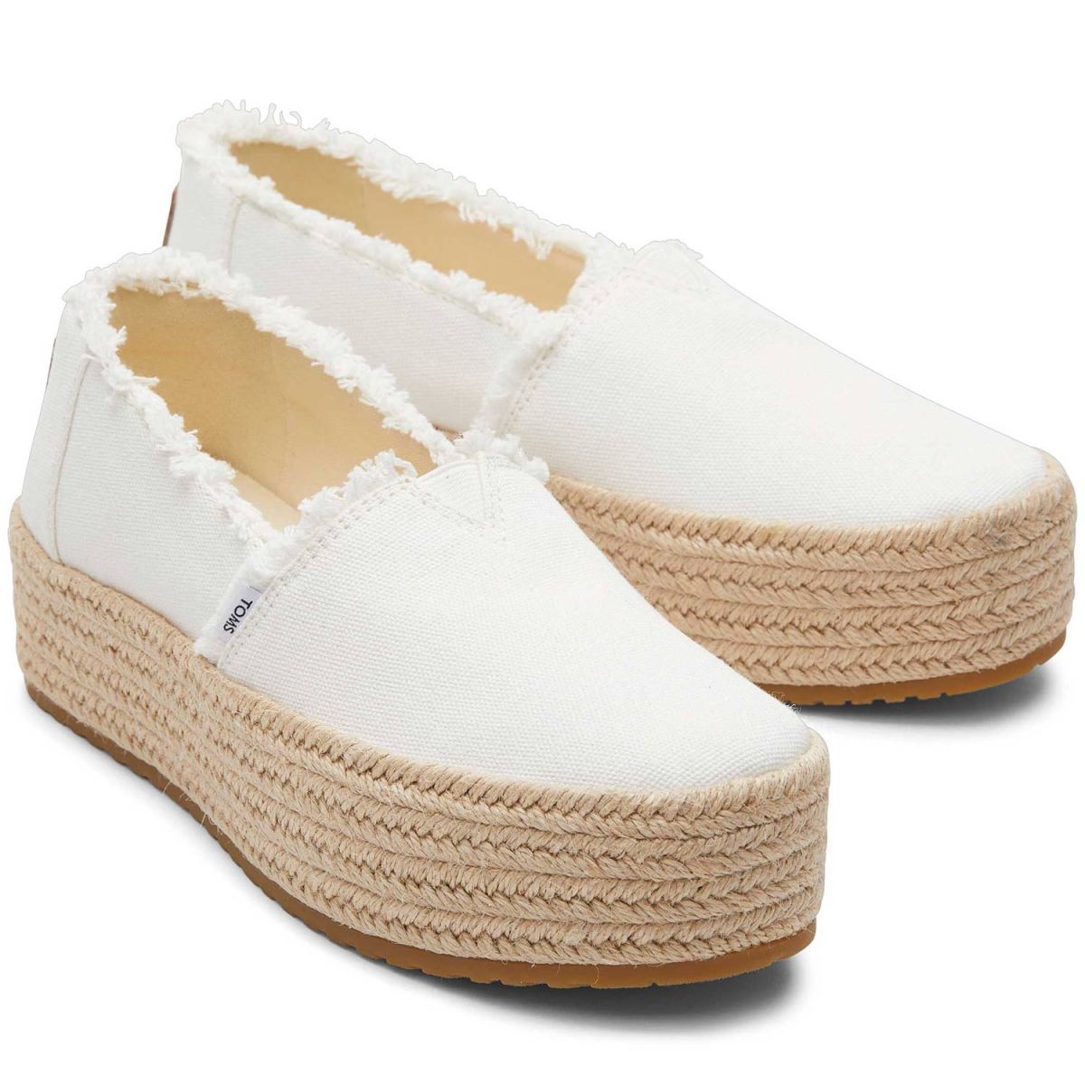 Toms - Valencia - Damen Canvas-Plateauschuhe - Weiß (White) – Bild 2
