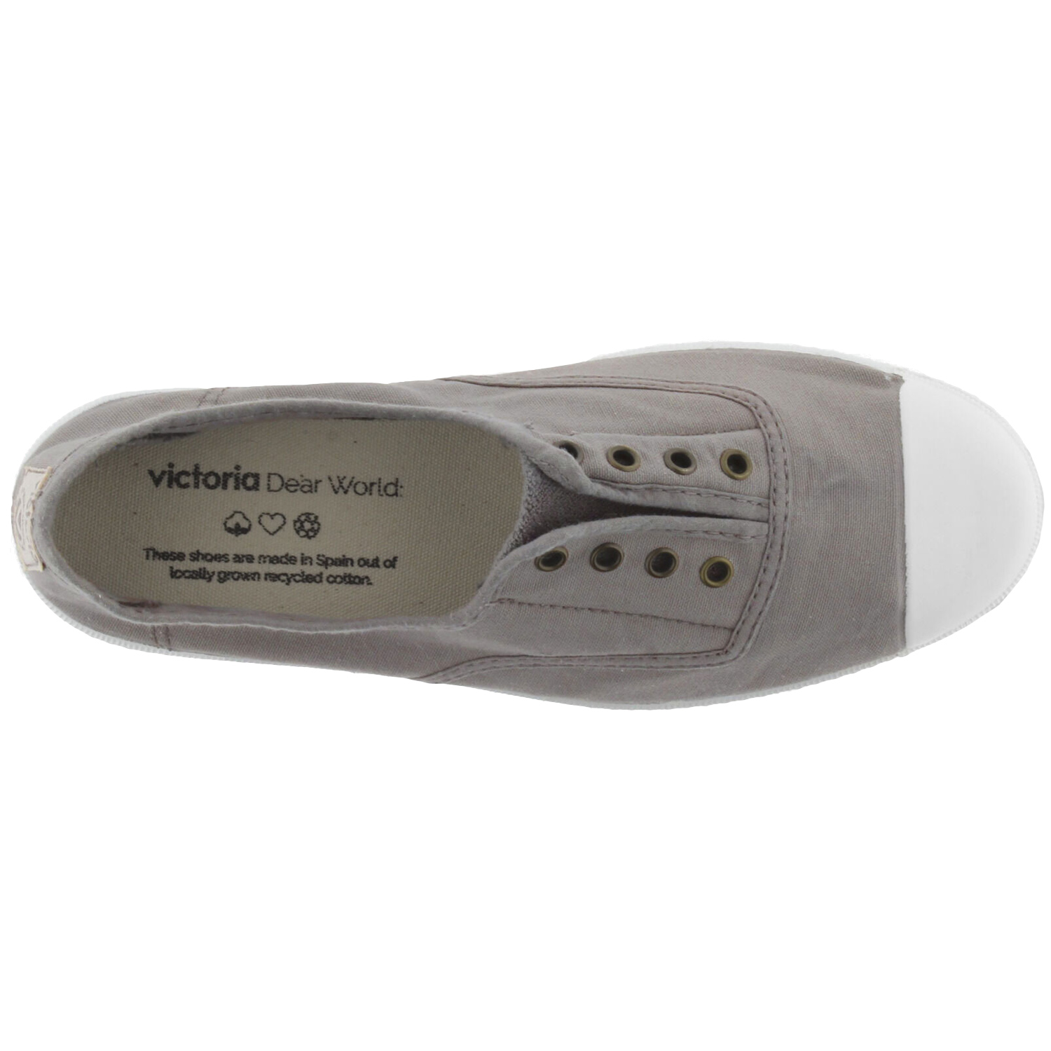Victoria - 1915 - Damen Baumwolle-Schlupfschuhe - Grau (Gris) – Bild 4