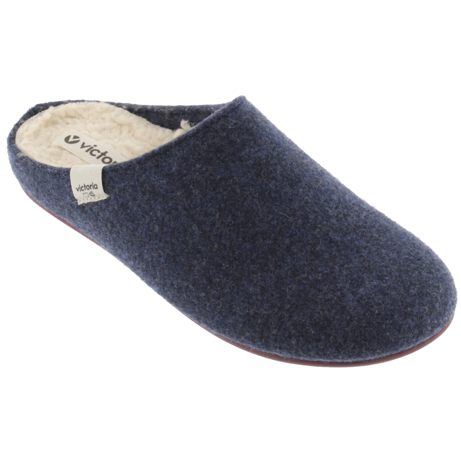 Victoria - Norte - Unisex Pantoffel aus recyceltem Filz - Dunkelblau (Marino) – Bild 2