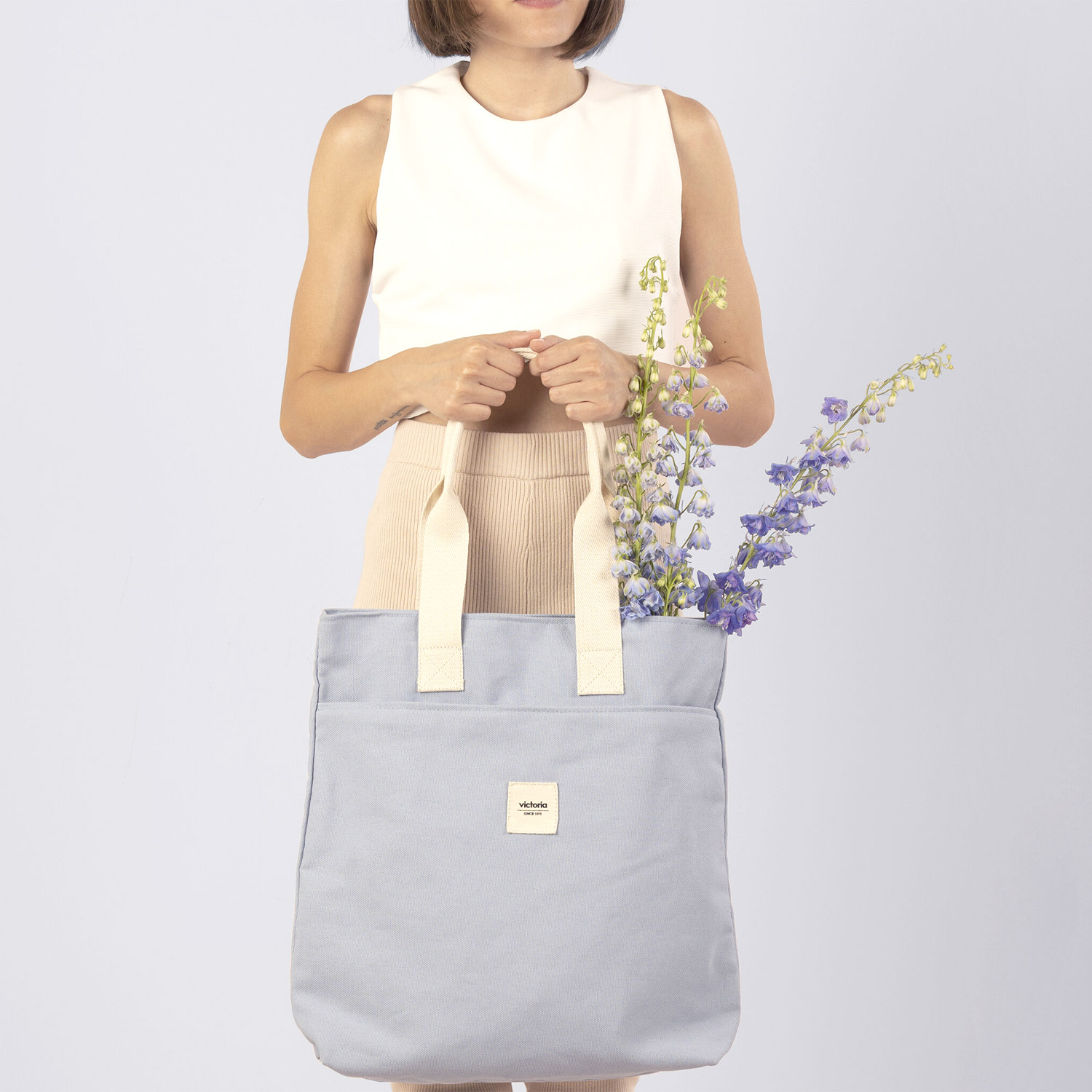Victoria - Tote Lona Eco - Damen Canvas-Shoppertasche - Hellblau (Glaciar) – Bild 5