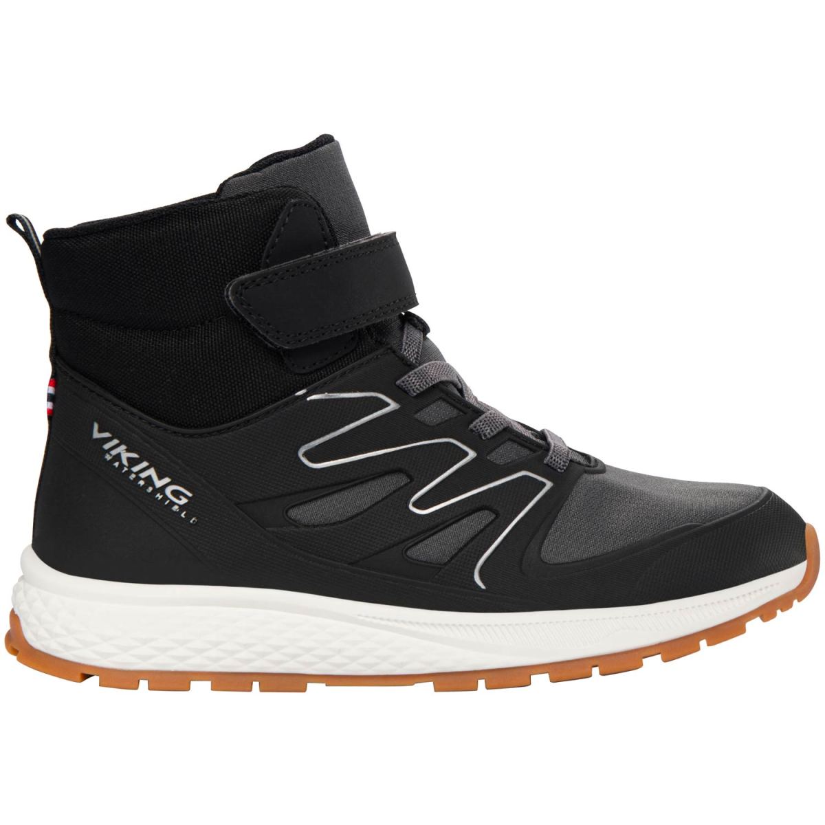 Viking - Watershield Equip Warm Mid WP - Kinder Wasserdichte Winterstiefelette - Schwarz (Black/Charcoal)