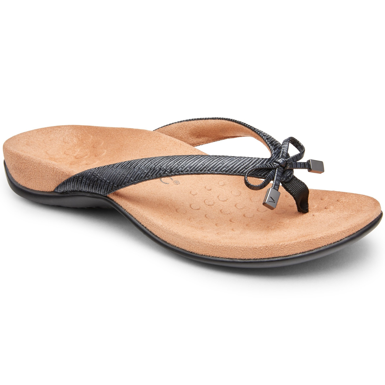 Vionic - Bella II - Damen Stabilitäts-Zehenstegsandale - schwarz (black)