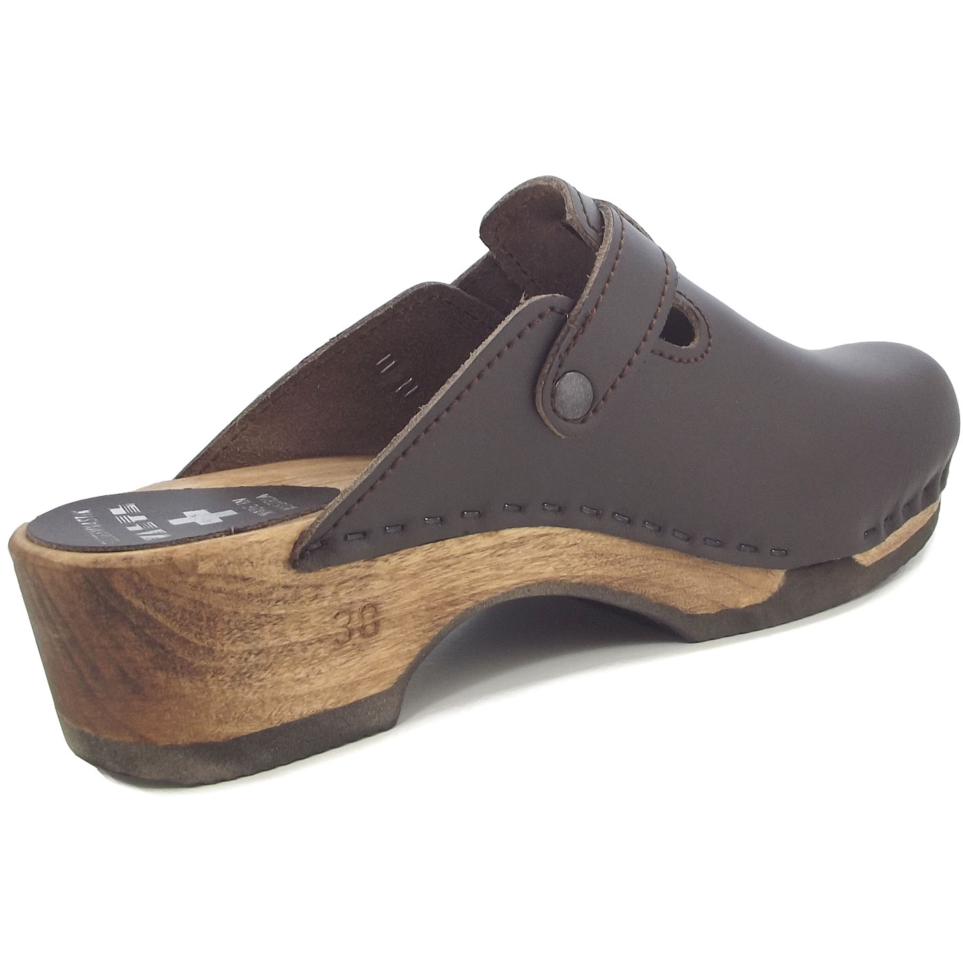 Waltl - Eva Glattleder - Damen Holzclogs - Dunkelbraun – Bild 2