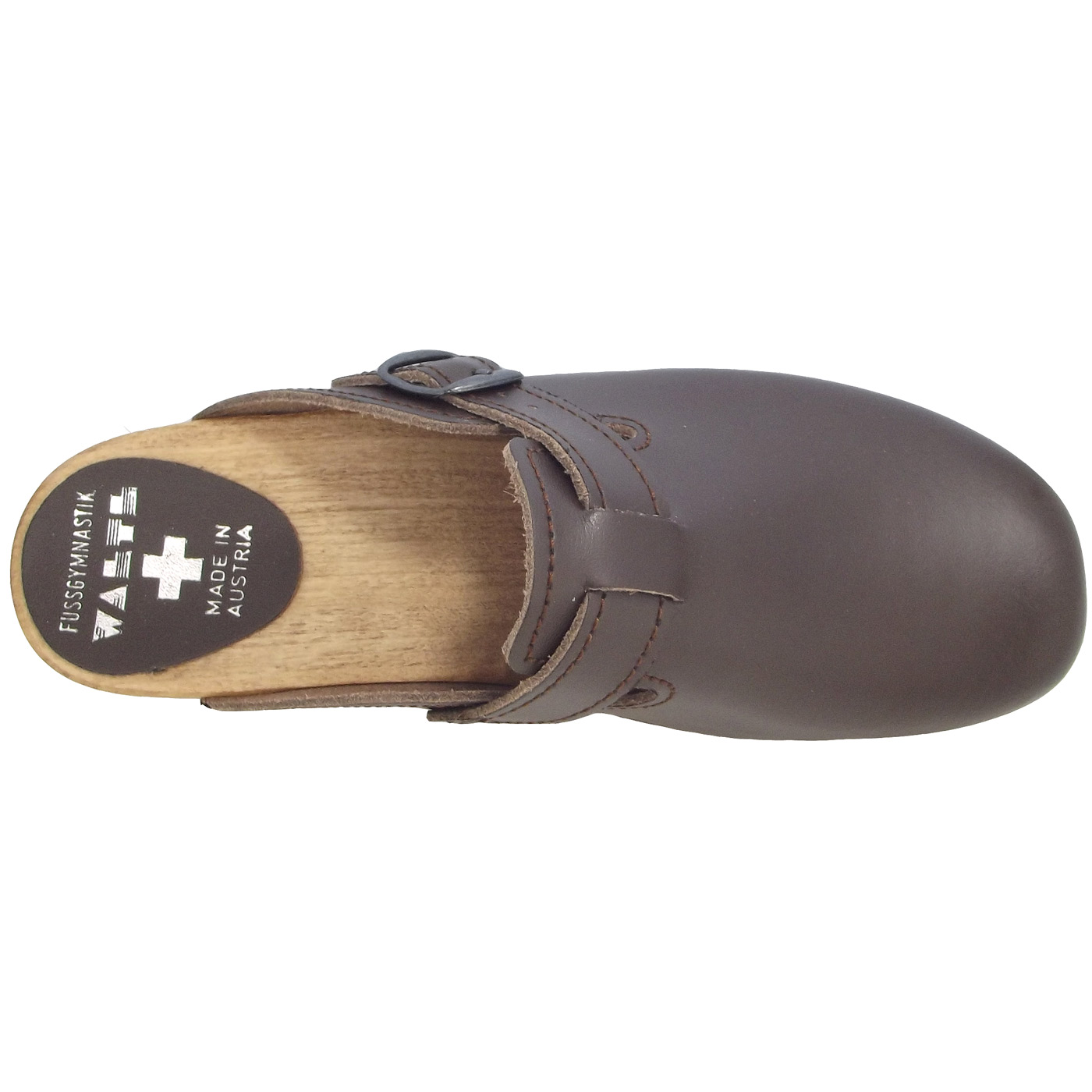 Waltl - Eva Glattleder - Damen Holzclogs - Dunkelbraun – Bild 3