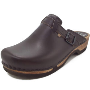 Waltl - Adam Glattleder - Herren Holzclogs - dunkelbraun