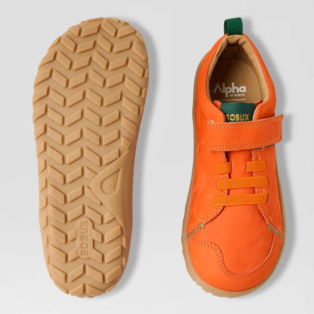 Bobux - Prime - Kinder Barfußschuhe aus Leder - Orange (Tangerine) – Bild 2