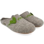 Haflinger - Everest Coeur - Damen Hauspantoffeln mit Herz-Motiv - Grau (Basalt)