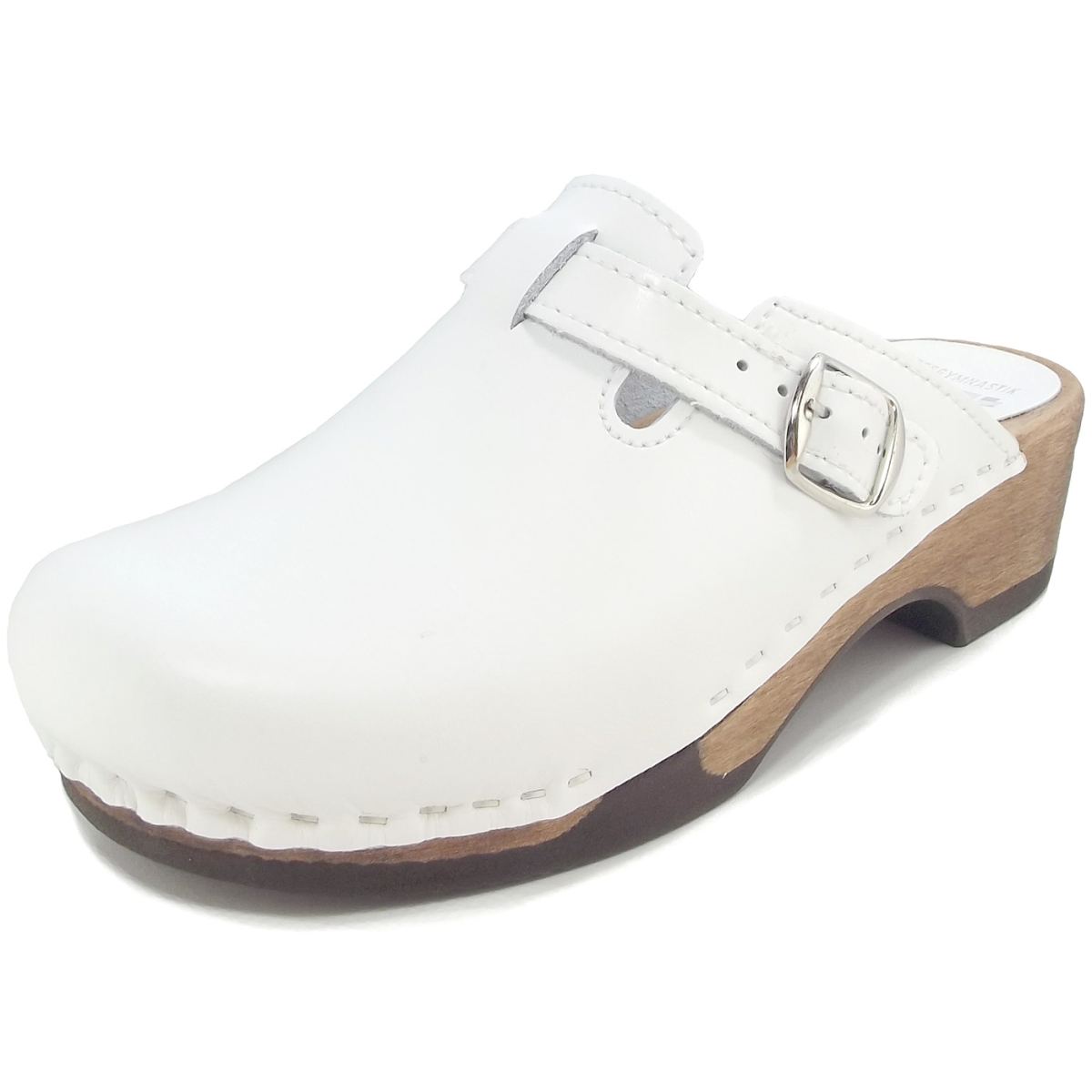 Waltl - Eva Glattleder - Damen Holzclogs - weiß
