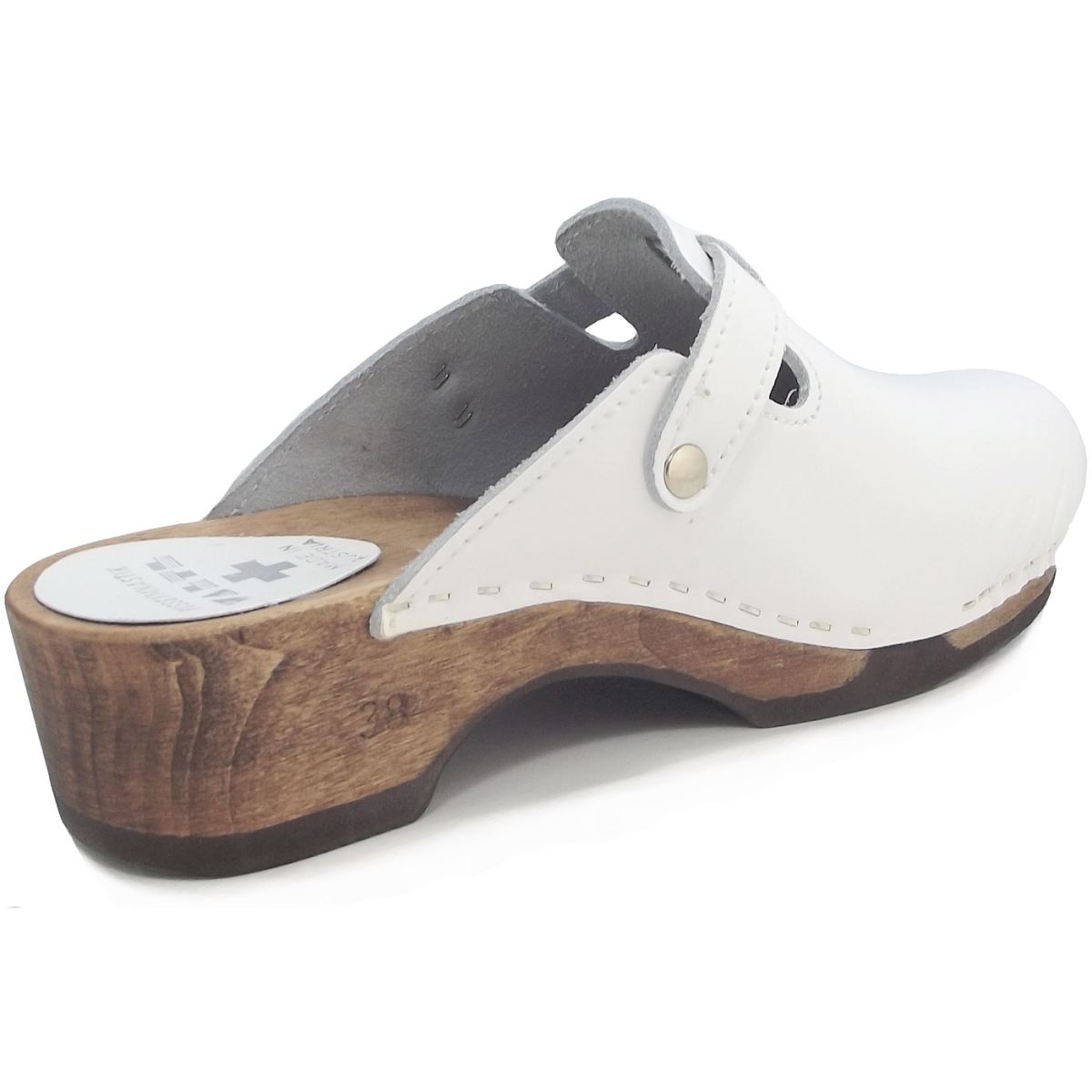 Waltl - Eva Glattleder - Damen Holzclogs - weiß – Bild 2