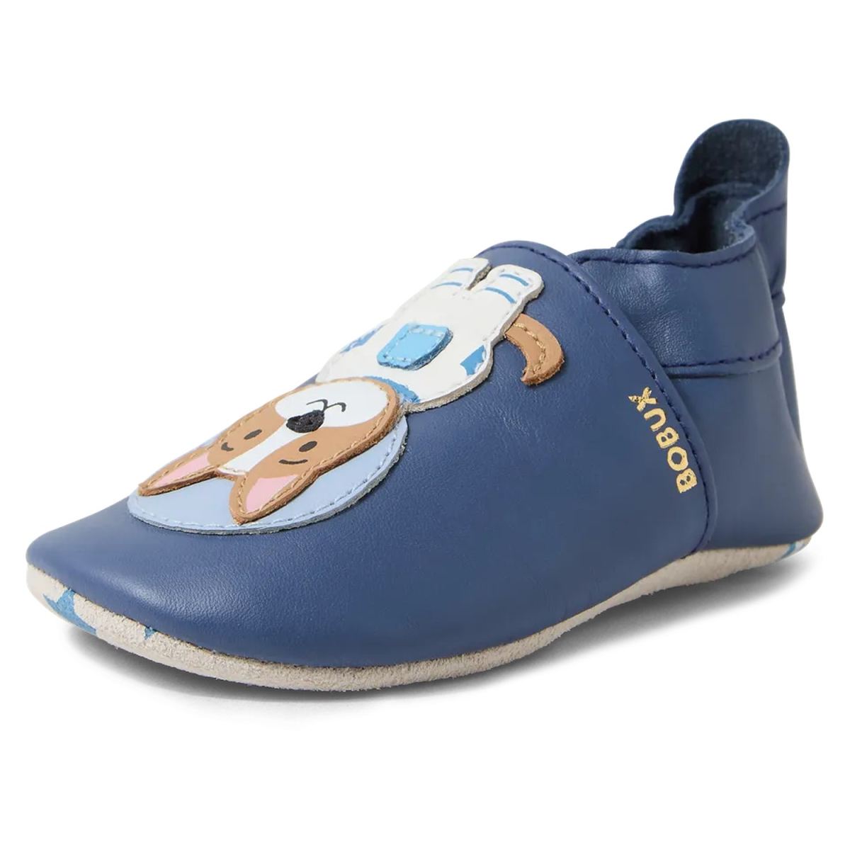 Bobux - Soft Sole Astro Pup - Baby Krabbelschuhe mit Hund-Motiv - Blue Indigo – Bild 3