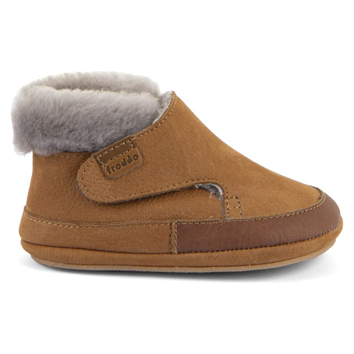 Froddo - Prewalkers Barefoot Furry Walk - Baby Erste Barfußstiefel mit Lammfellfutter - Braun (Cognac) – Bild 2