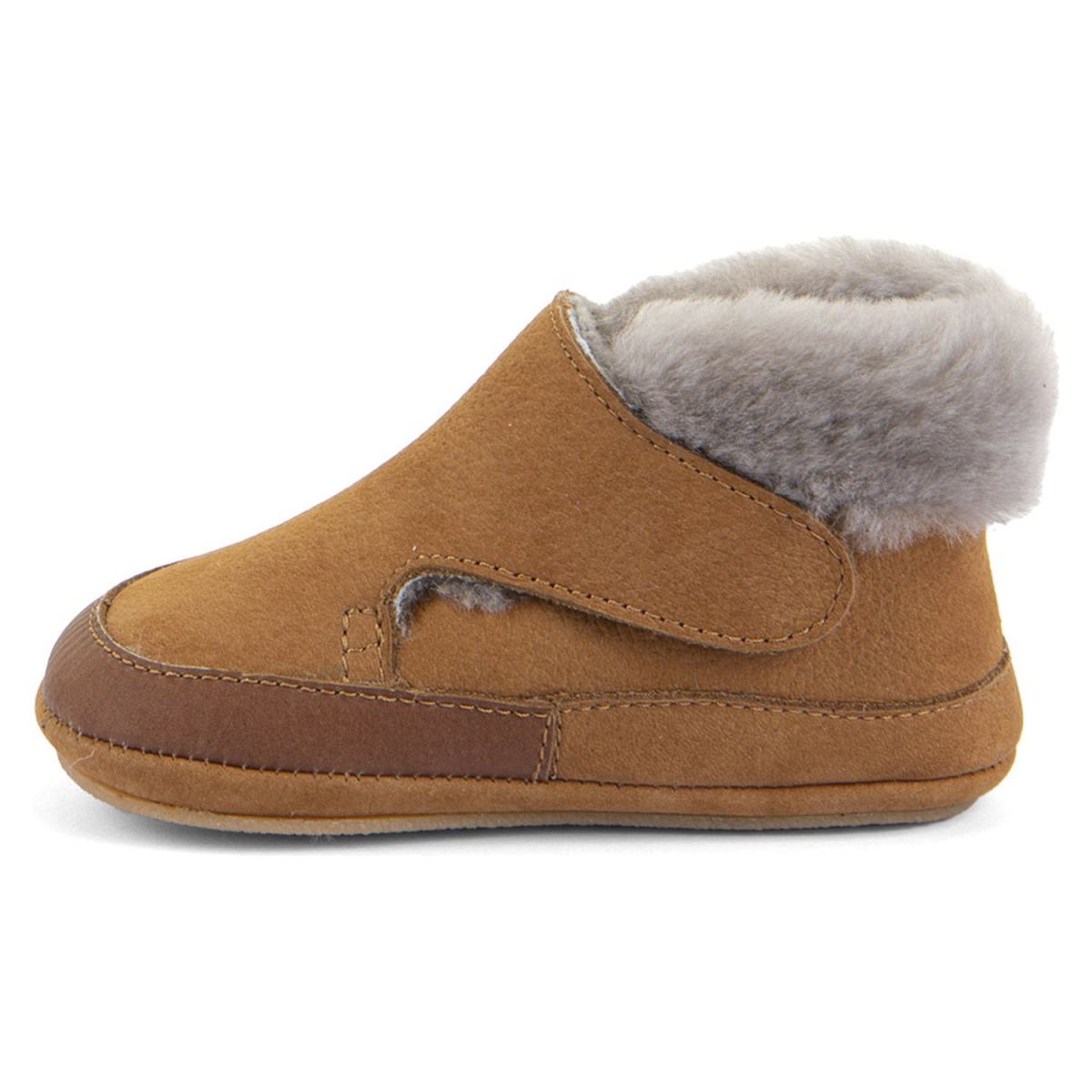 Froddo - Prewalkers Barefoot Furry Walk - Baby Erste Barfußstiefel mit Lammfellfutter - Braun (Cognac) – Bild 3