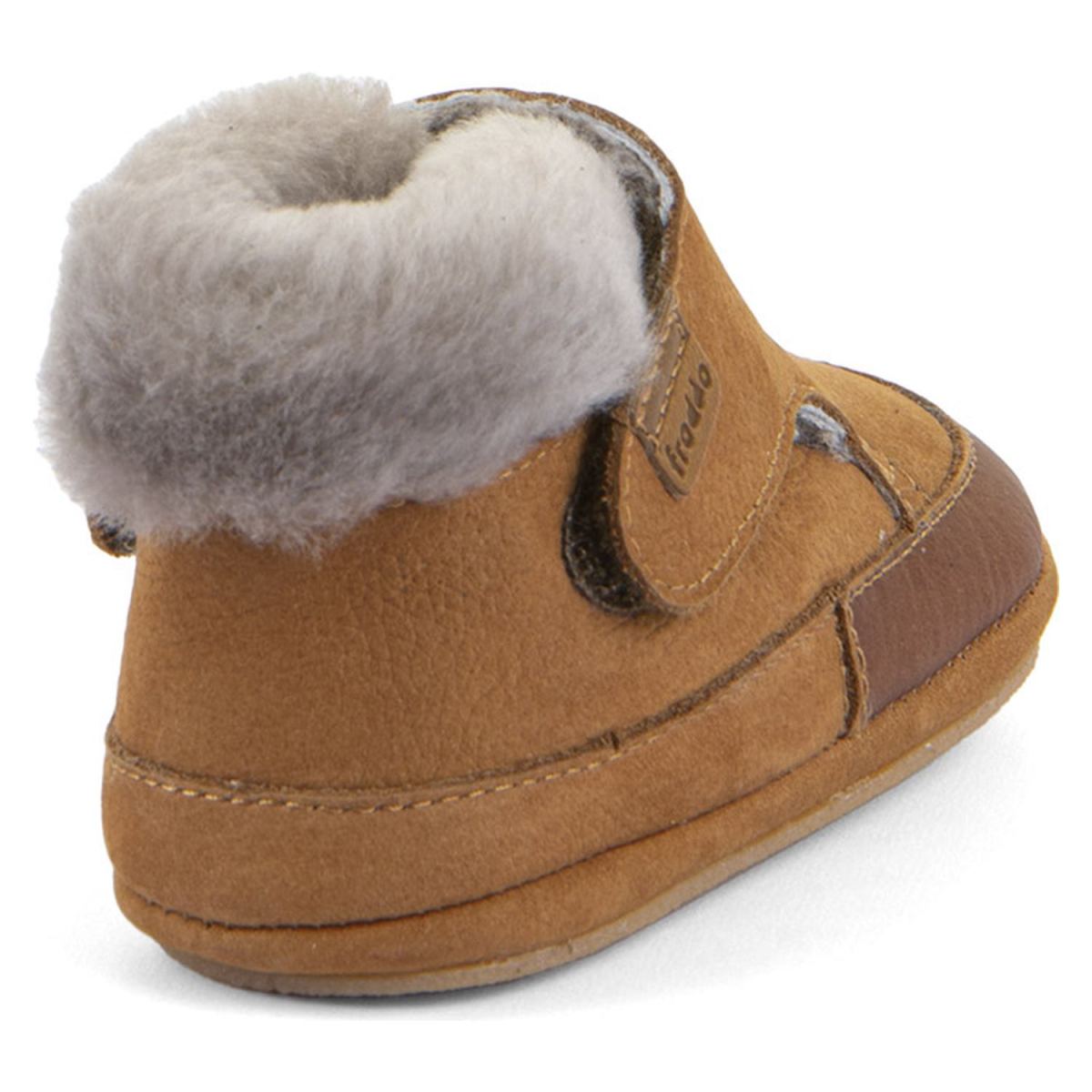 Froddo - Prewalkers Barefoot Furry Walk - Baby Erste Barfußstiefel mit Lammfellfutter - Braun (Cognac) – Bild 5