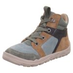 Superfit - Gore-Tex Barefit Walderi Schnürer - Kinder Barfußschuh mit Fleecefutter - Braun/Grau/Mehrfarbig