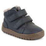 Froddo - Barefoot Up Furry - Kinder Barfußstiefel mit Lammfell - Dunkelblau (Dark Blue)