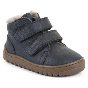 Froddo - Barefoot Up Furry - Kinder Barfußstiefel mit Lammfell - Dunkelblau (Dark Blue)